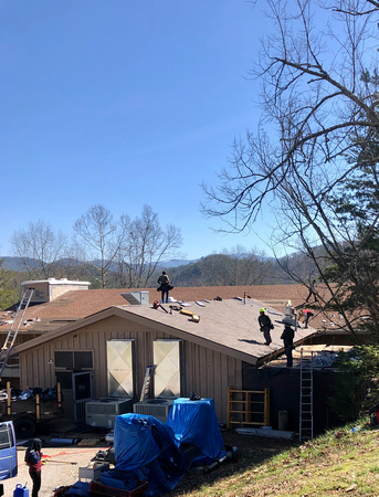 New Roofing being installed