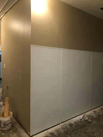 Painting and installing FRP in Kitchen Area
