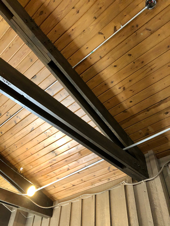 Sealing the ceiling and beams