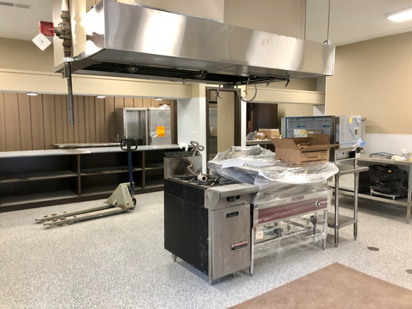 Equipment going back into the kitchen
